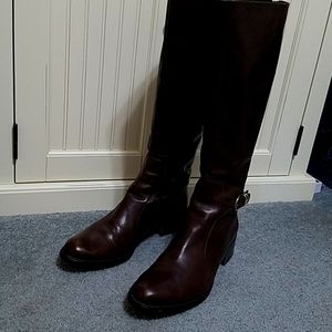 Via Spiga Brown leather riding boots
